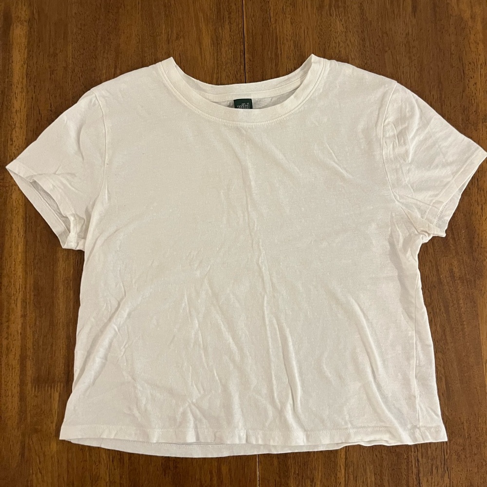 Wild Fable White Women's Crop Top Shirt